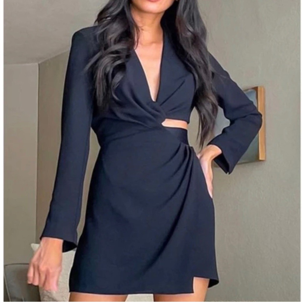 NWT ZARA Black cutout dress size small